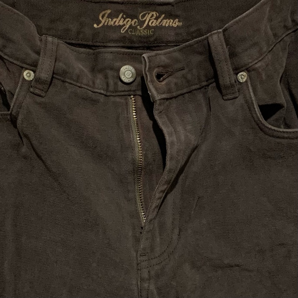 Indigo Palms Co Denim Tommy Bahama Company Brown Classic Fit 35/34 Jeans Casual - Picture 3 of 7